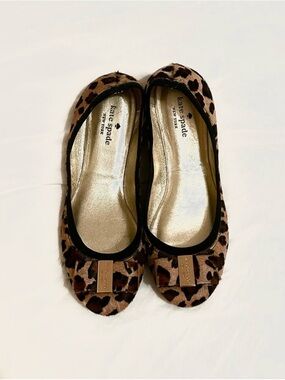 Kate Spade Leopard Print Pony Hair Ballet Flats - Brown/Black/Gold